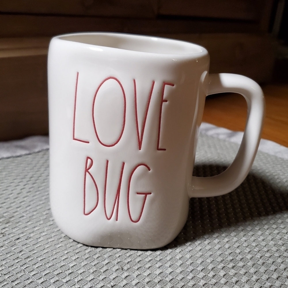 Rae Dunn White and Red Love Bug Mug